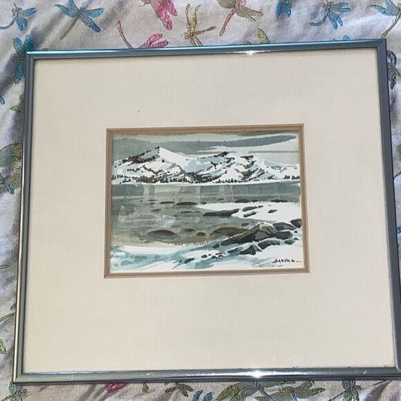 Endre Peter Darvas 10x11 Original Signed Watercolor Art Framed Matted Landscape - Picture 5 of 11